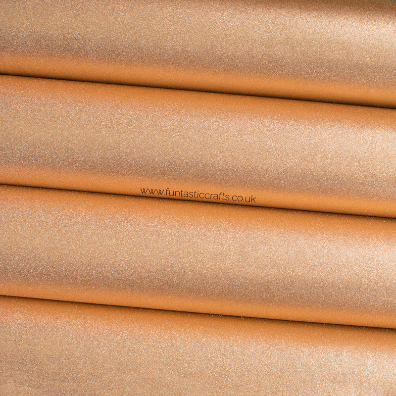 Smooth Frosted Shimmer Leatherette - Rose Gold Shimmer