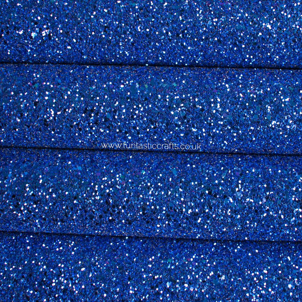 Royal Blue Chunky Glitter Fabric