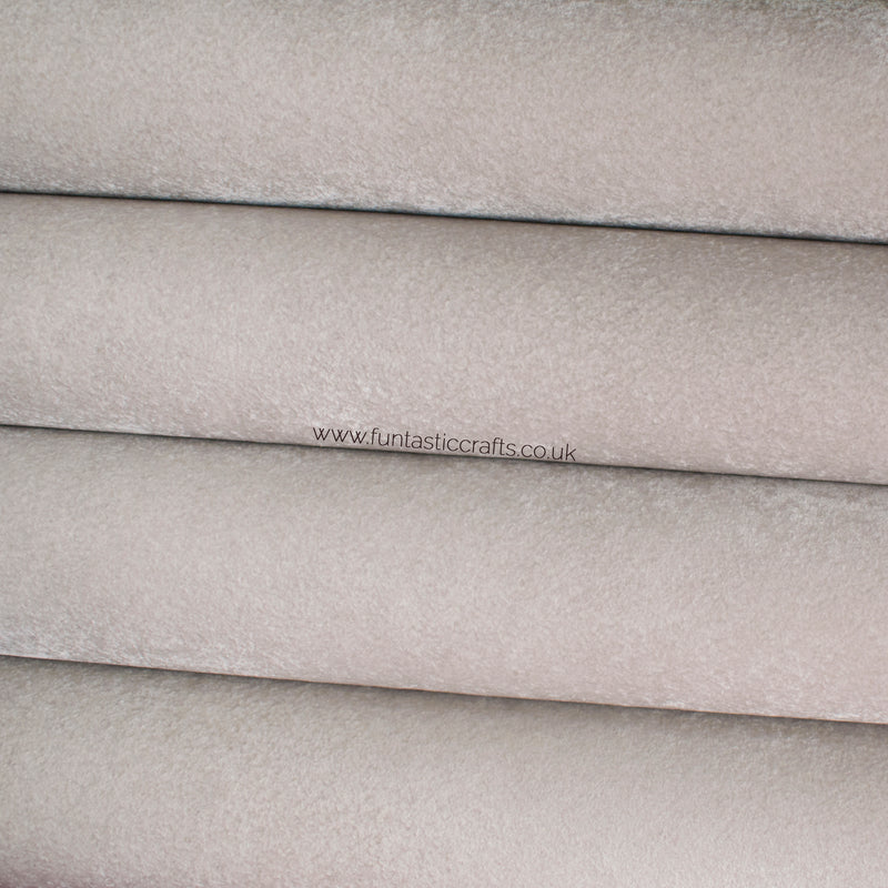 Smoke Grey Velvet Faux Leather Fabric