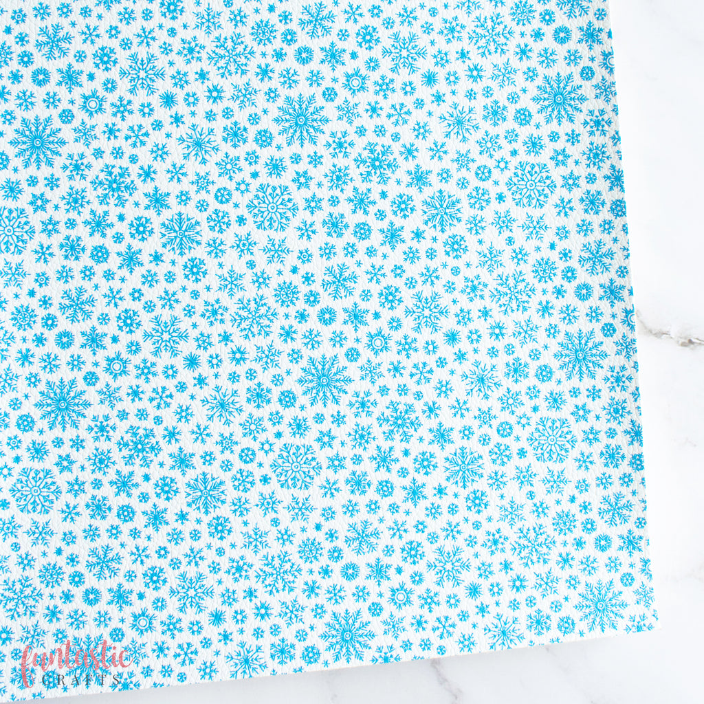 Snowflakes Printed Leatherette