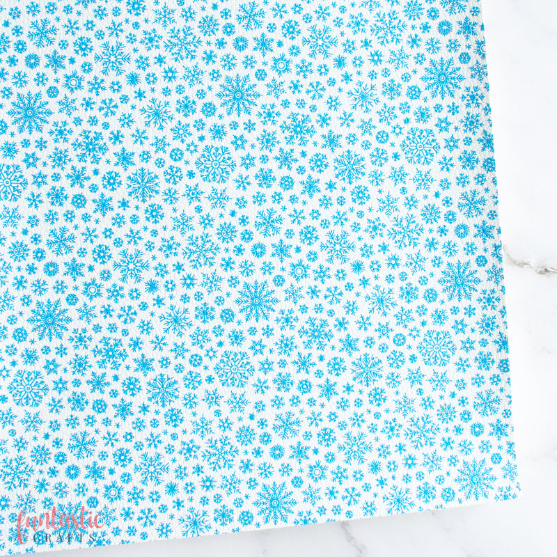 Snowflakes Printed Leatherette