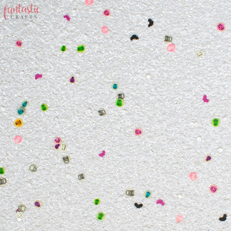 Miss Boo-tiful Halloween Chunky Glitter Fabric