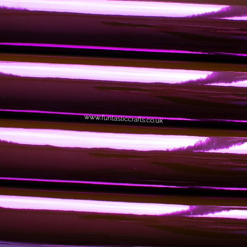 Violet Mirrored Leatherette Fabric