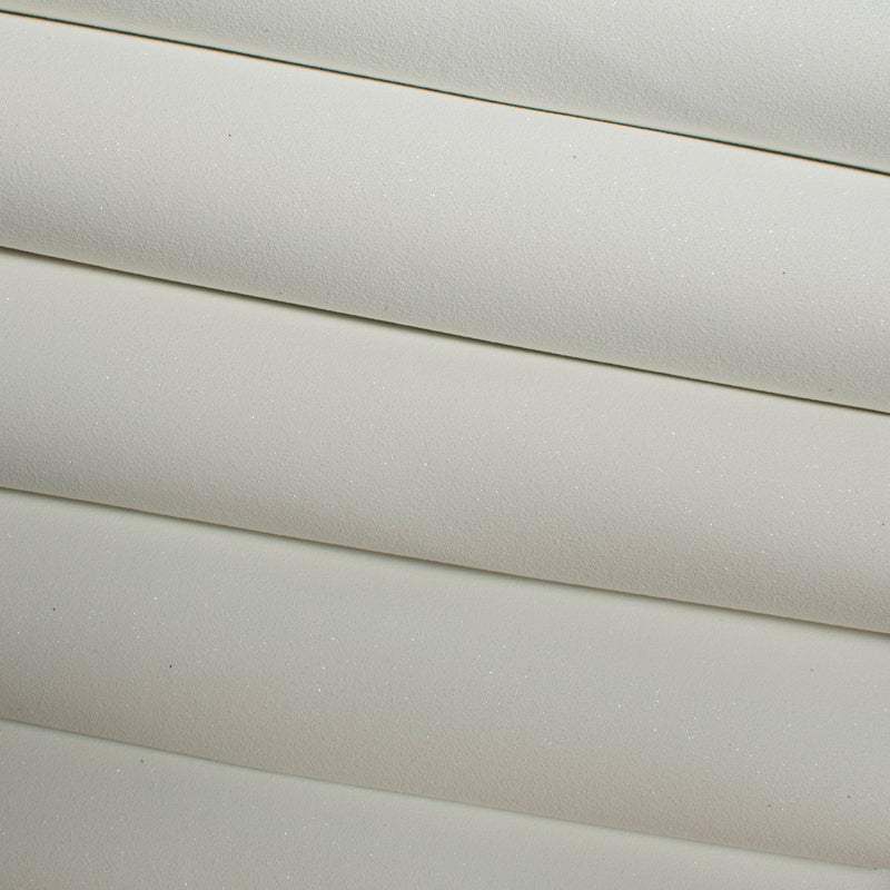 Glitter Faux Suede Fabric - White