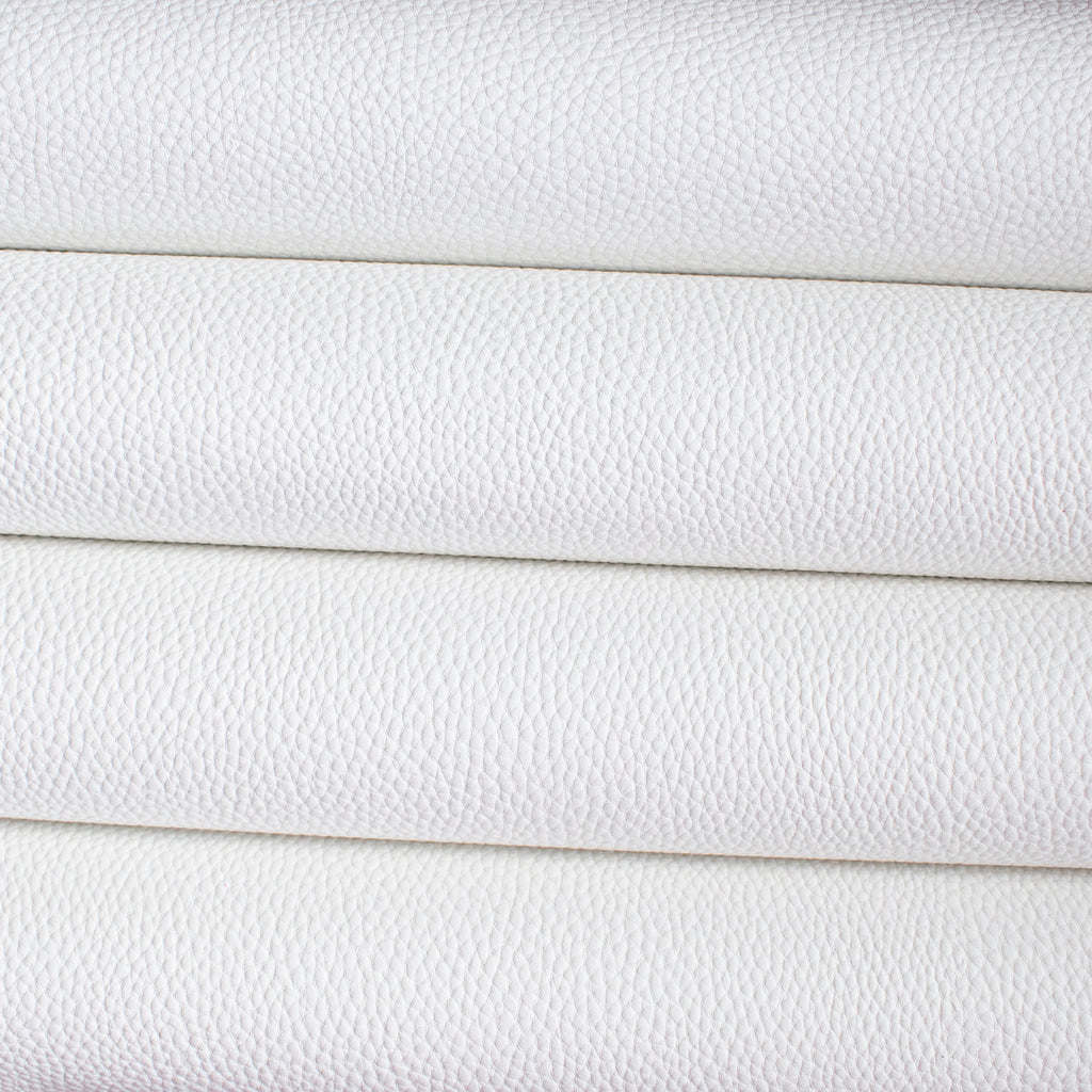 Pastel Matte Textured Leatherette - White