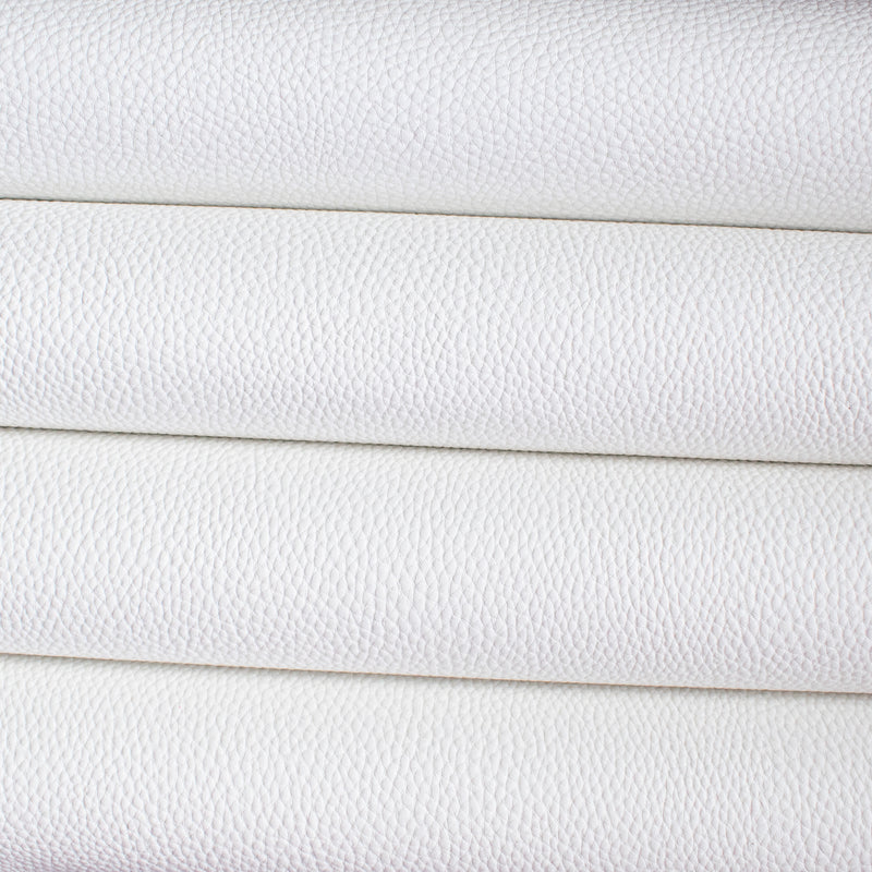 Pastel Matte Textured Leatherette - White