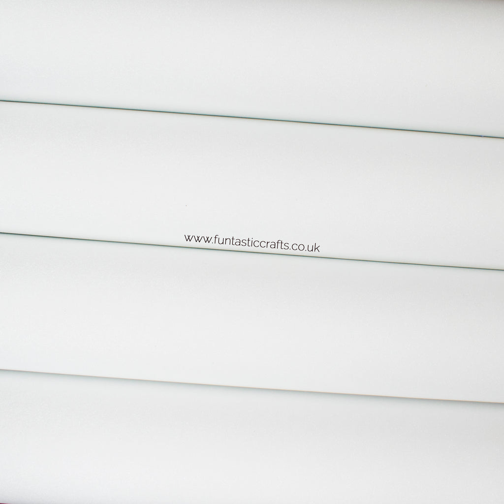 Smooth Frosted Shimmer Leatherette - White Shimmer