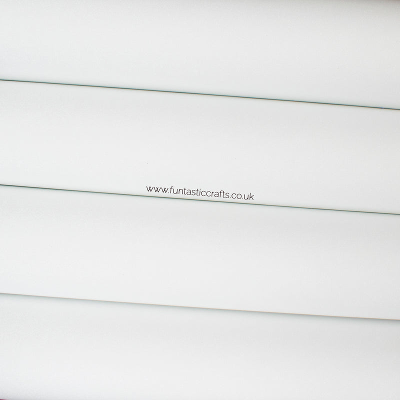 Smooth Frosted Shimmer Leatherette - White Shimmer