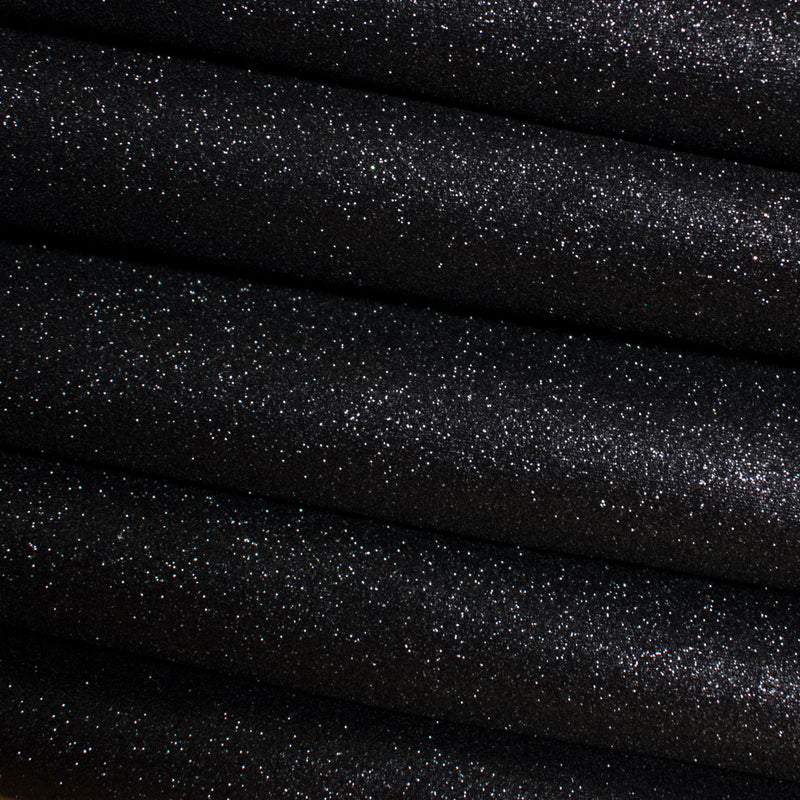Black Fine Glitter Fabric