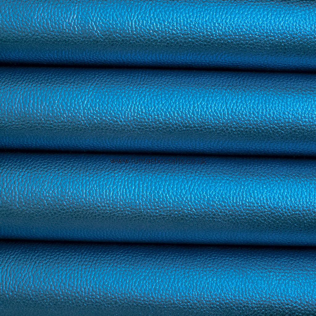 *FLAWED* New Royal Blue Textured Metallic Leatherette Fabric