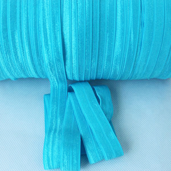 340 Turquoise 15mm Fold Over Elastic