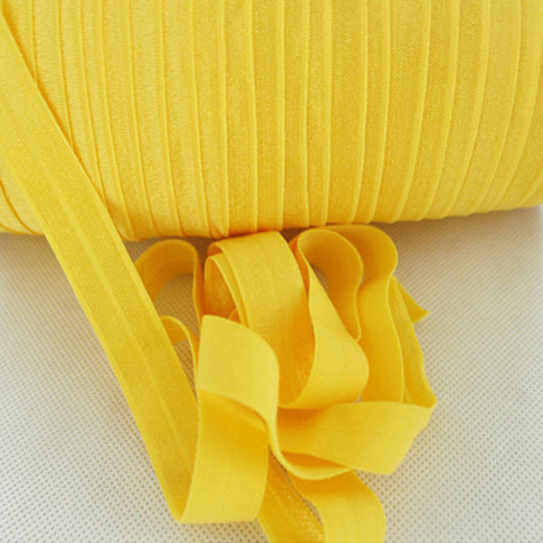 645 Daffodil Yellow 15mm Fold Over Elastic