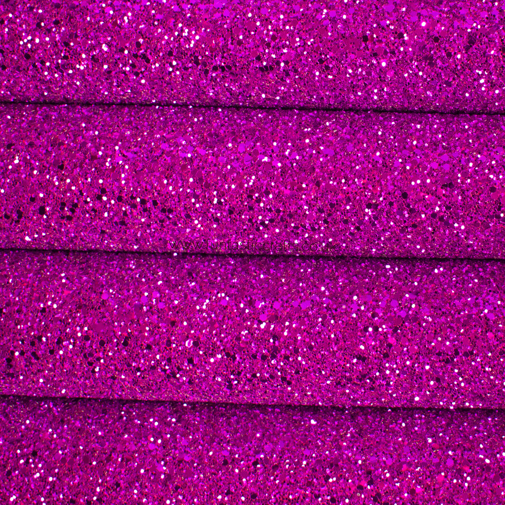 Fuchsia Chunky Glitter Fabric