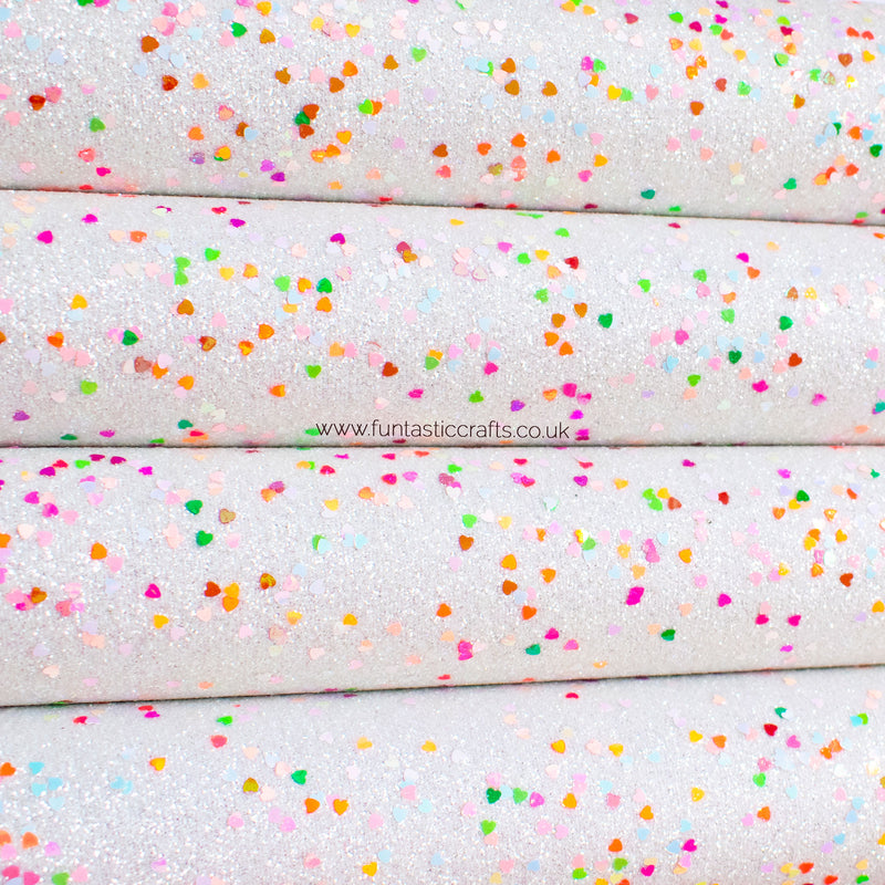 Love Letters Valentines Fine Glitter Fabric