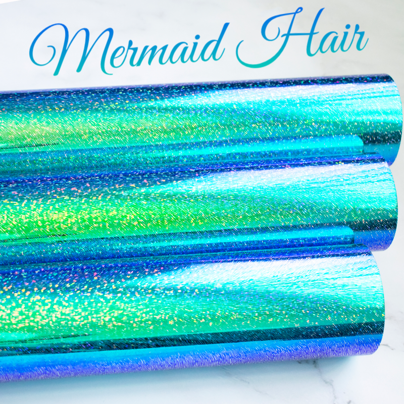 Mermaid Hair Iridescent Smooth Leatherette Fabric