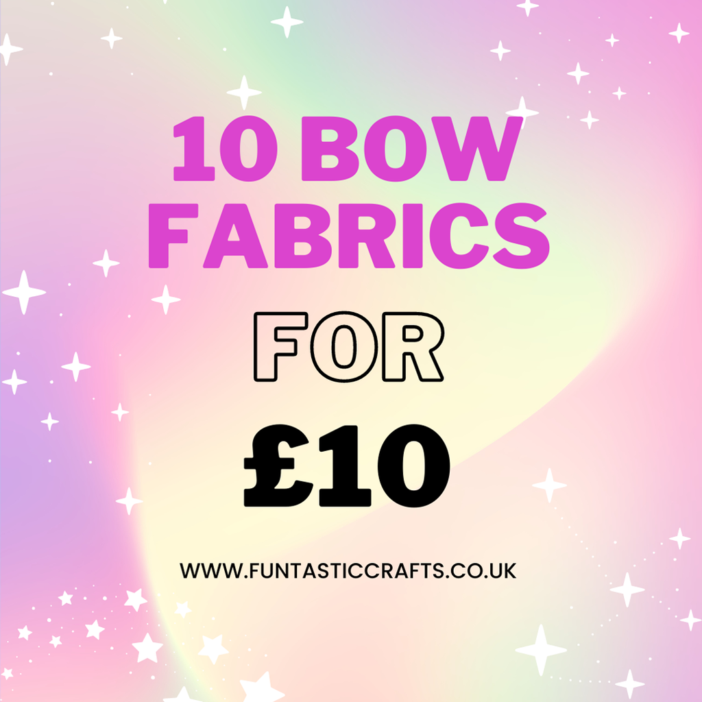 10 x A4 Bow Fabric Sheets