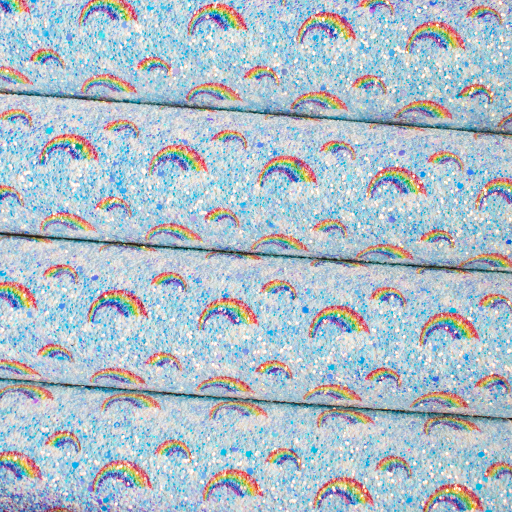 Blue - Over the Rainbow Chunky Glitter Fabric