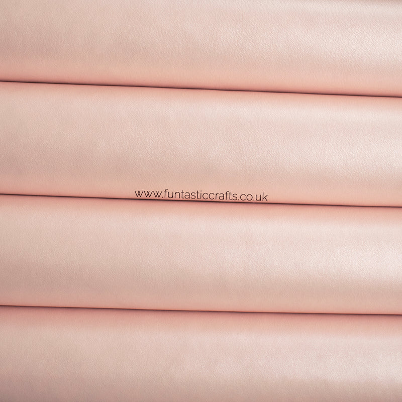 Baby Pink Smooth Pearl Metallic Leatherette
