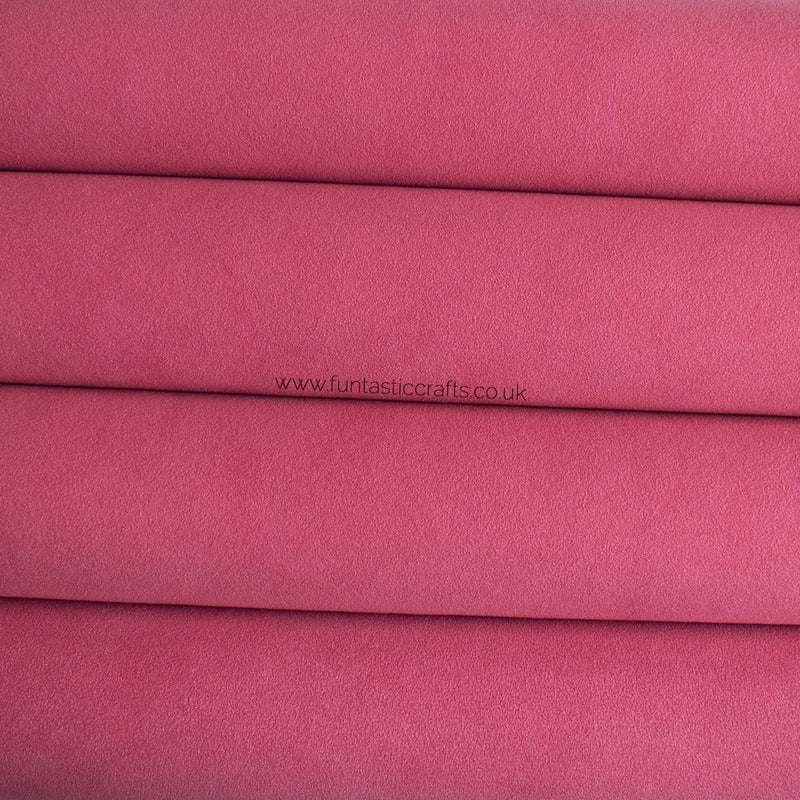 Bright Pink Faux Suede Fabric