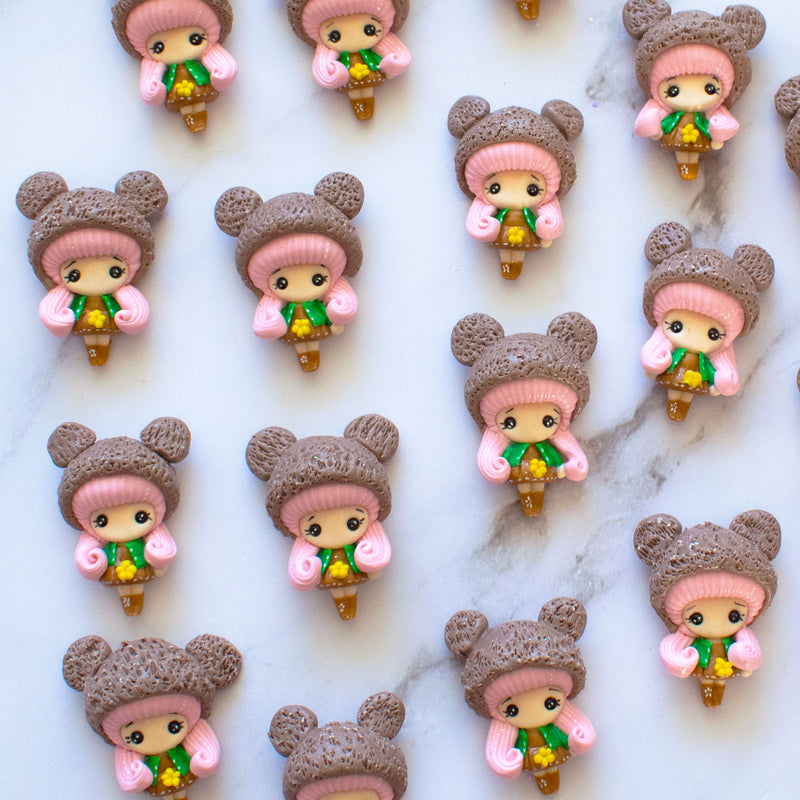 Animal Hats Handmade Flat Back Clay Embellishments