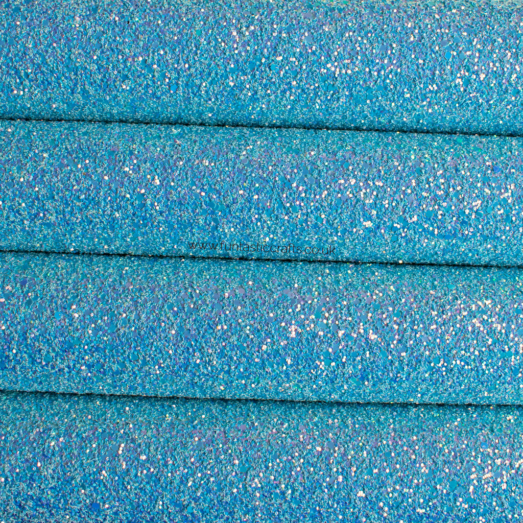 Cool Ocean Chunky Glitter Fabric