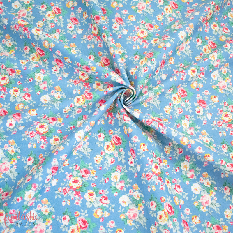 Copen Bella Floral - 100% Cotton Fabric by Rose and Hubble