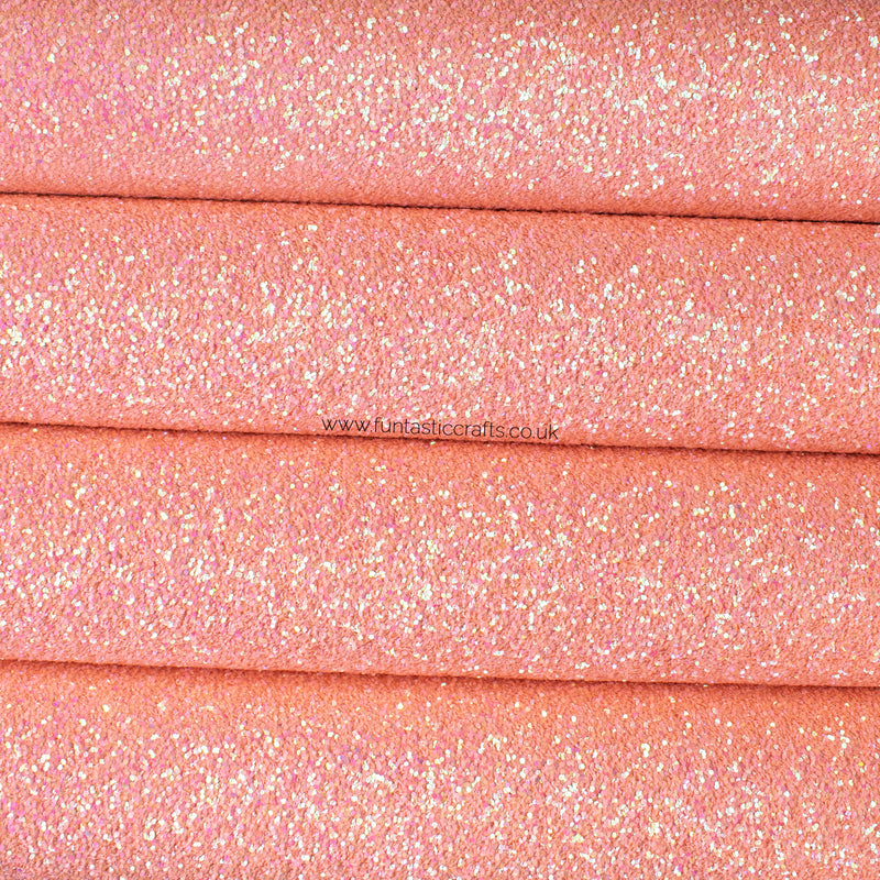 Coral Crush Chunky Glitter Fabric