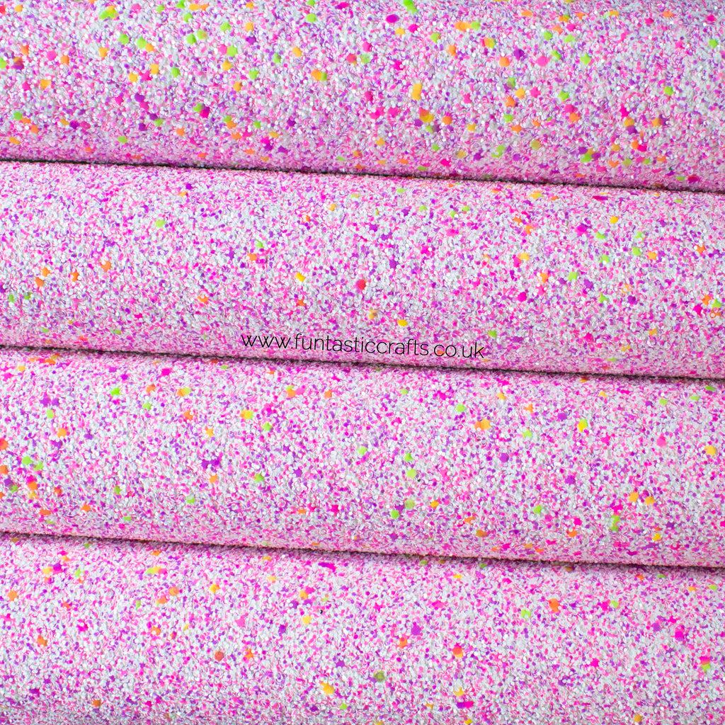 Cupcake Sprinkles Chunky Glitter Fabric