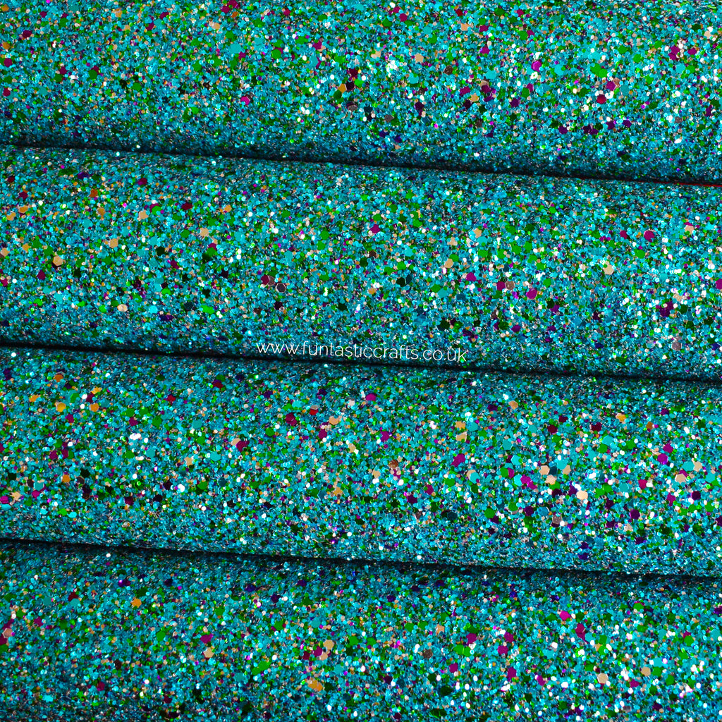 Deep End Chunky Glitter Fabric