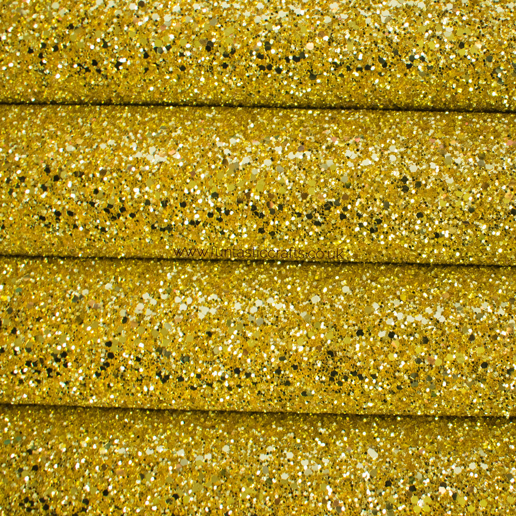 Disco Gold Chunky Glitter Fabric