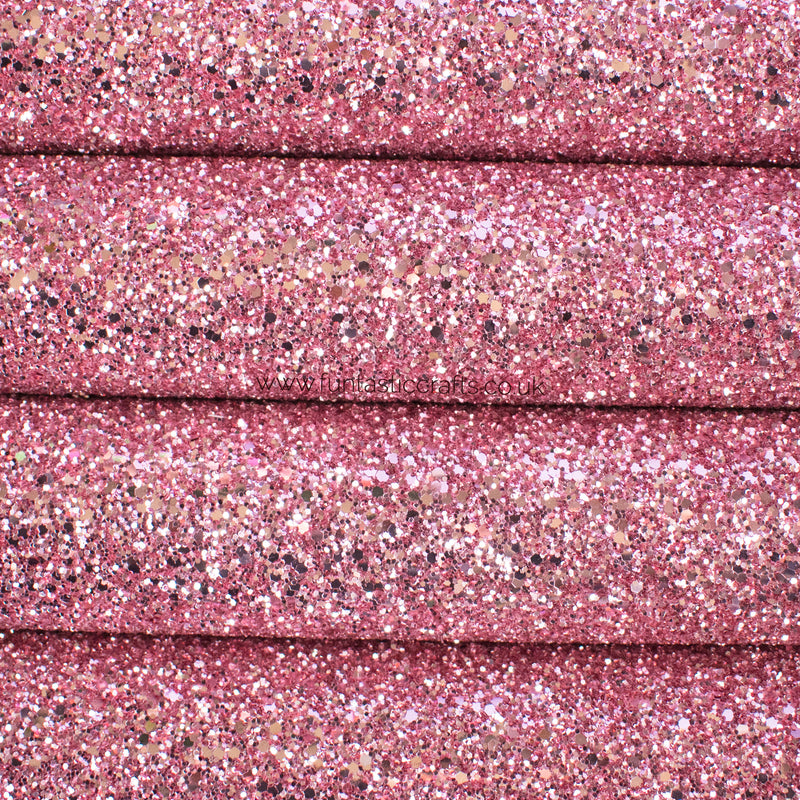 Dusty Rose Chunky Glitter Fabric
