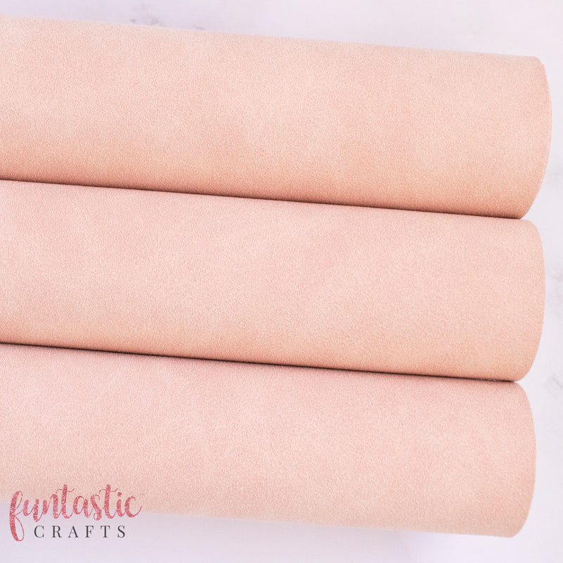 Dusty Rose Glitter Faux Suede Fabric