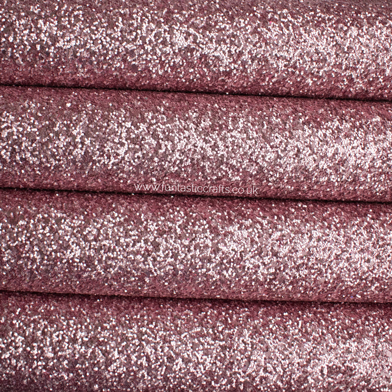 Matte Dusty Rose Chunky Glitter Fabric