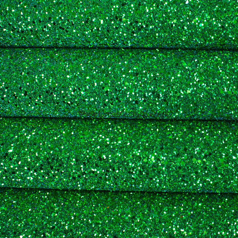 Emerald Green Chunky Glitter Fabric