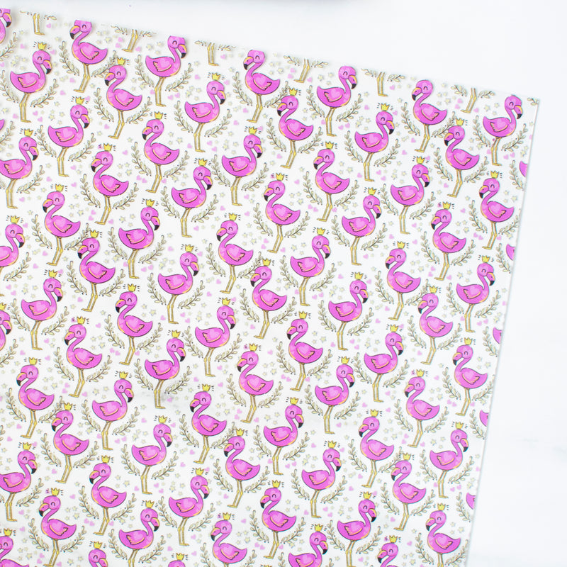 Flamingo Princess Transparent Clear TPU Fabric
