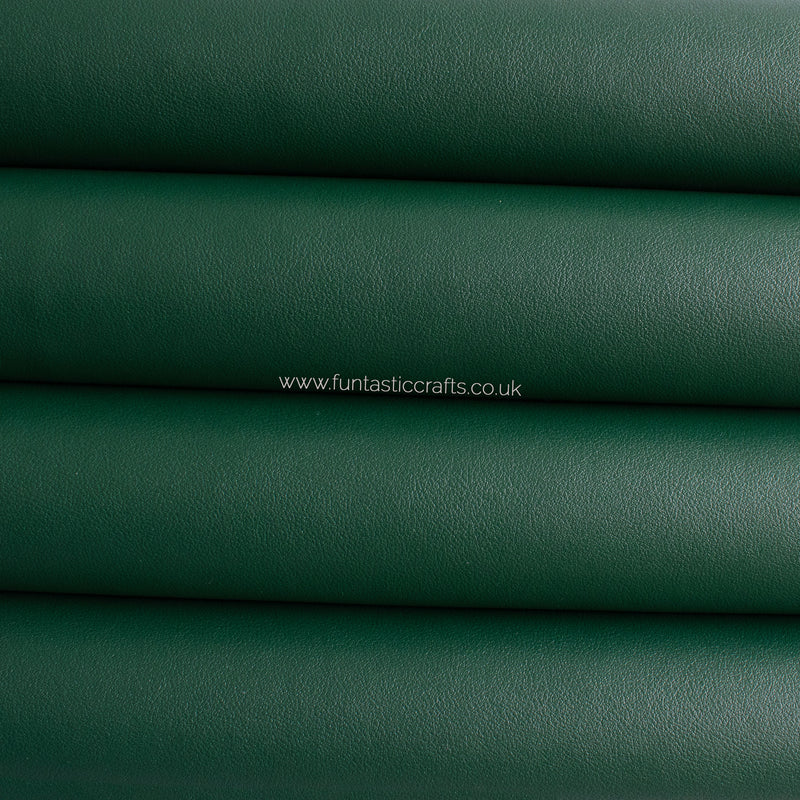 Forest Green Smooth Matte Leatherette Fabric