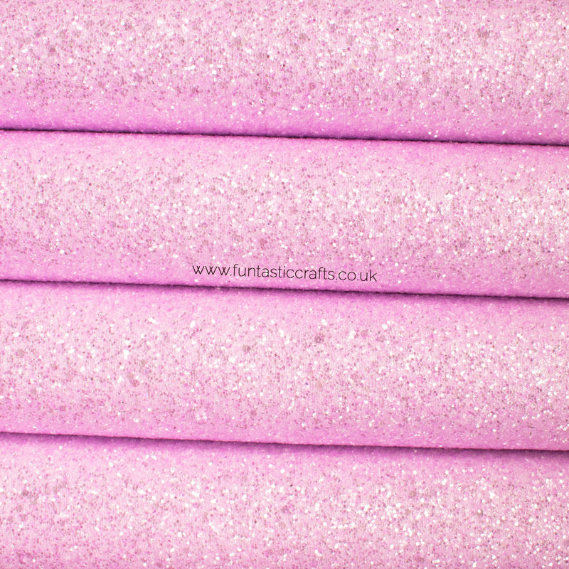 Lilac Frosted Chunky Glitter Fabric