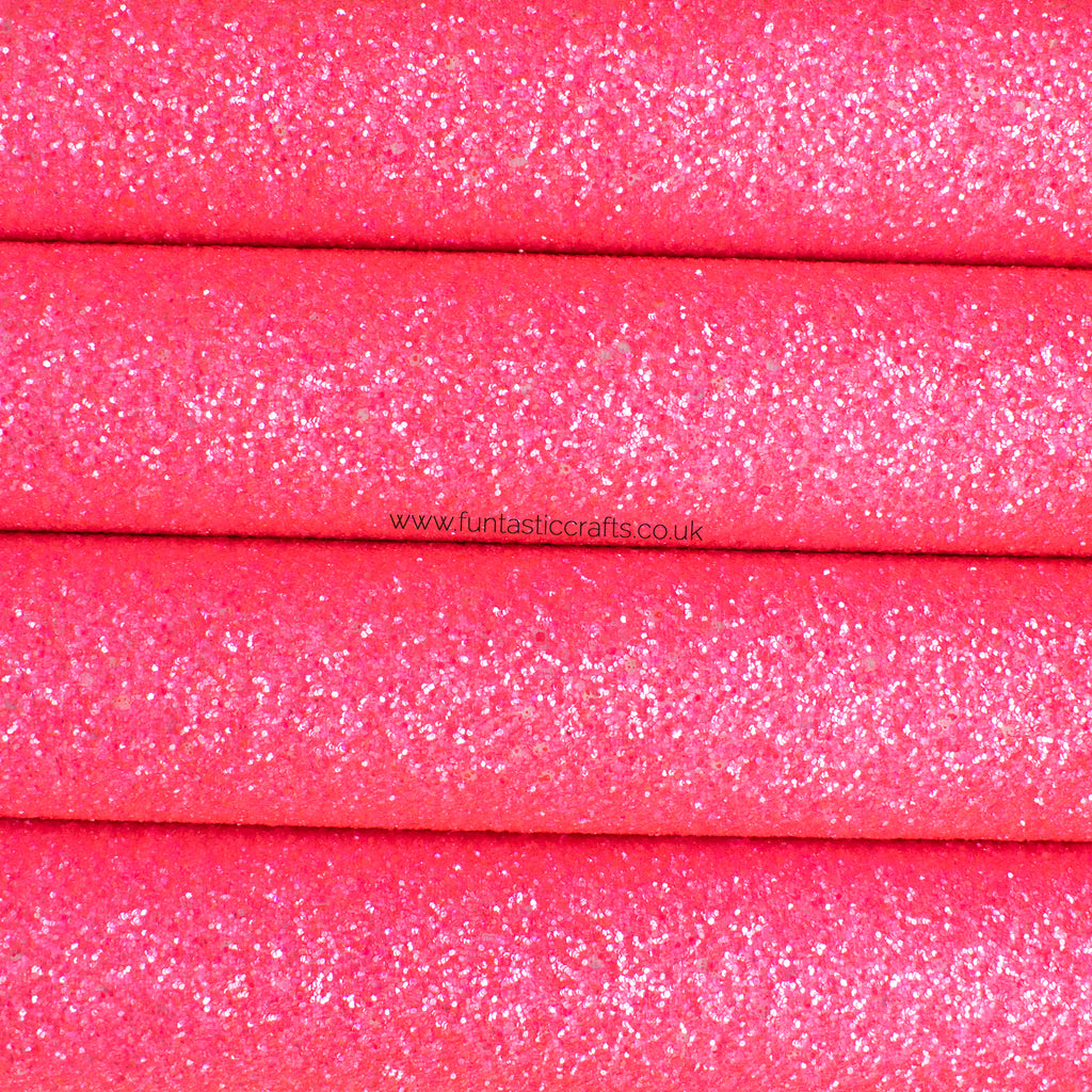 Hot Pink Frosted Chunky Glitter Fabric