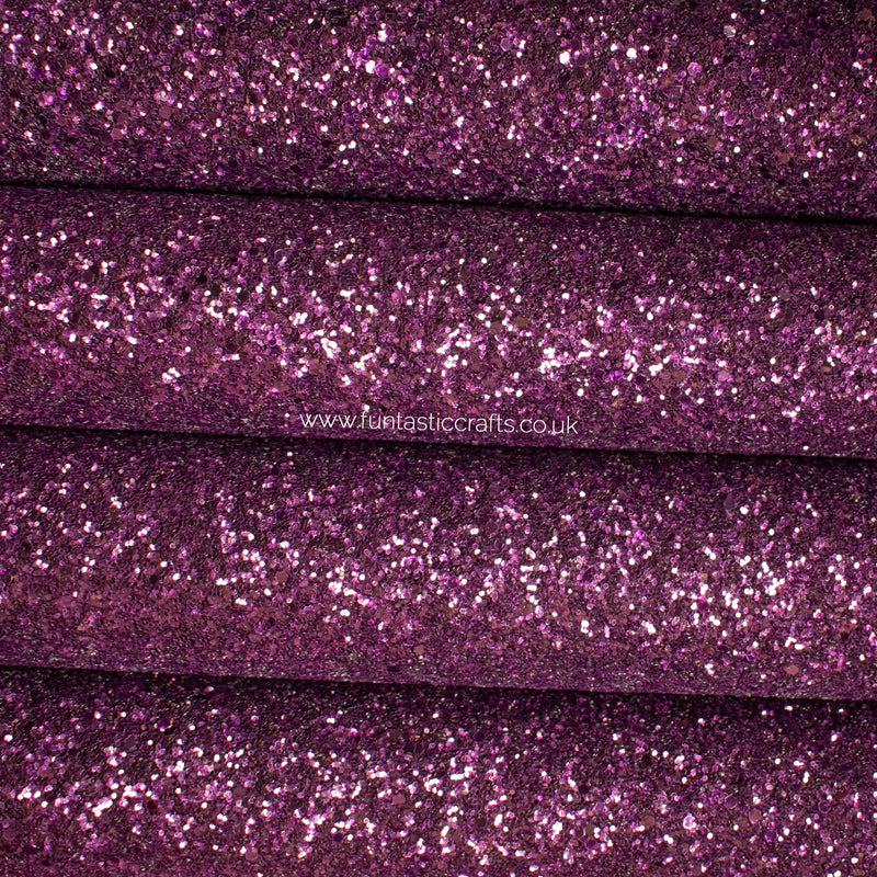 Frosted Violet Chunky Glitter Fabric