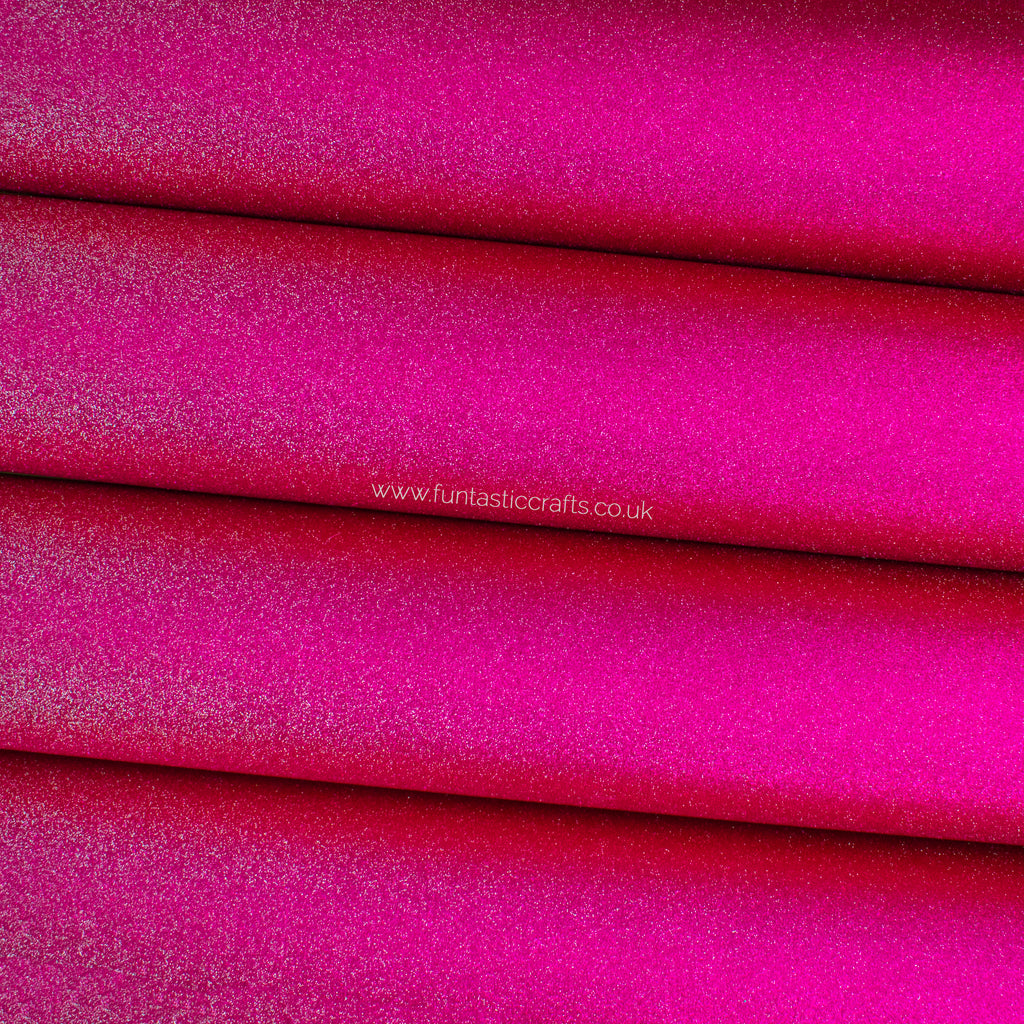 Smooth Frosted Shimmer Leatherette - Fuchsia Shimmer