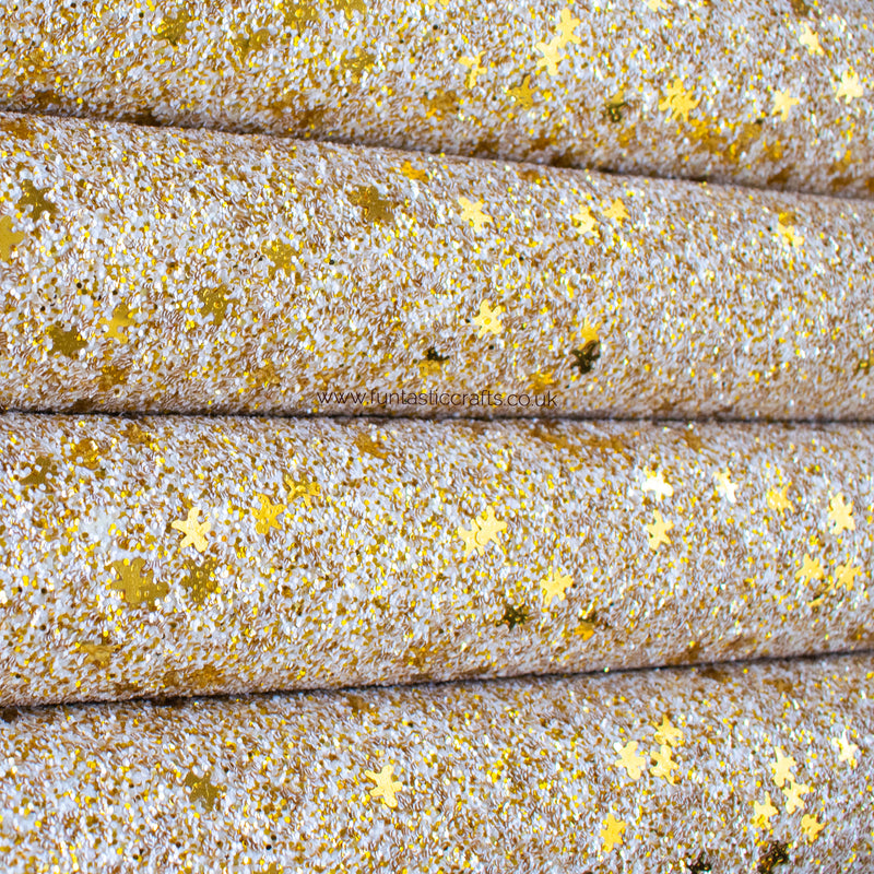 Gingerbread Party Chunky Glitter Fabric