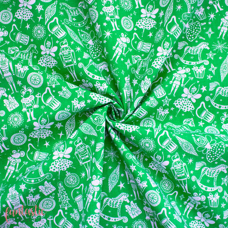 Christmas Polycotton Fabrics - Gingerbread Cookies, Christmas Crackers