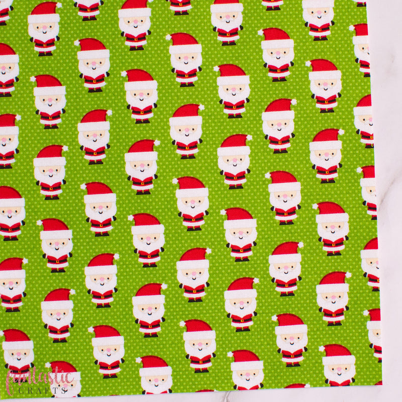 Santa (Green) - Christmas Fabric Felt