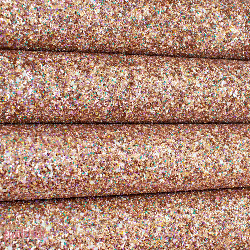 Heart of Gold Chunky Glitter Fabric