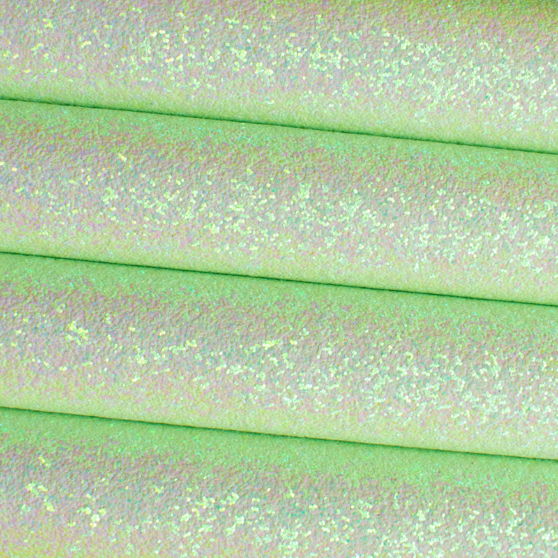 Ice Mint Chunky Glitter Fabric