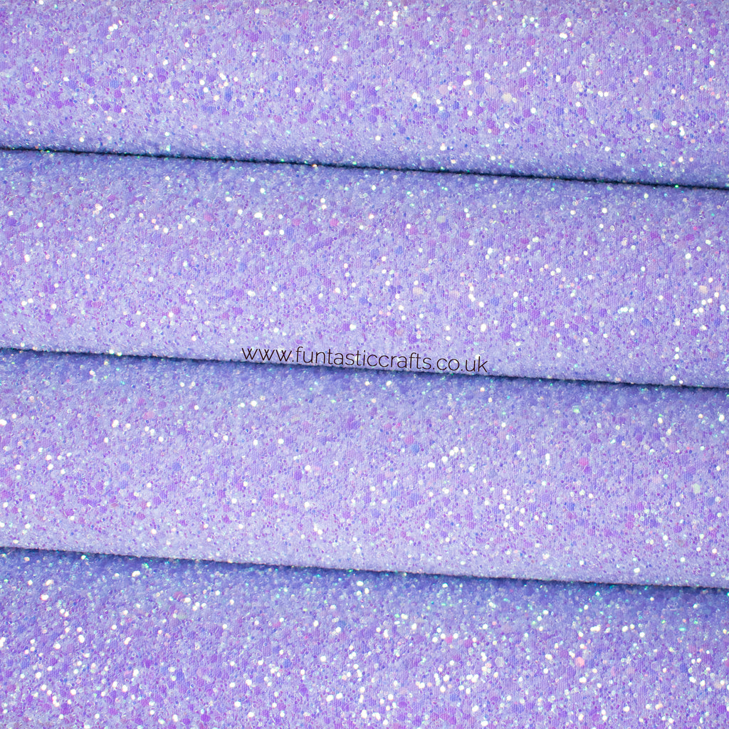 Iridescent Lilac Chunky Glitter Fabric