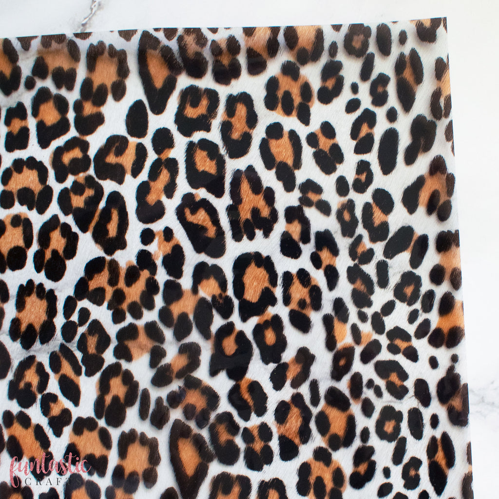 Leopard Print Transparent Clear TPU Fabric