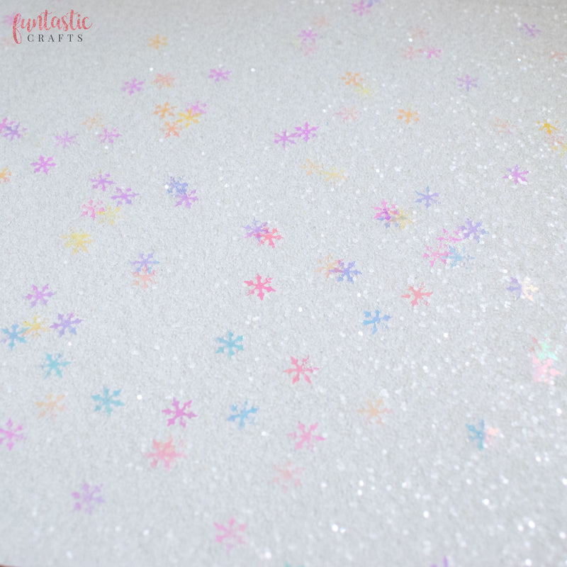 Let it Snow Chunky Glitter Fabric