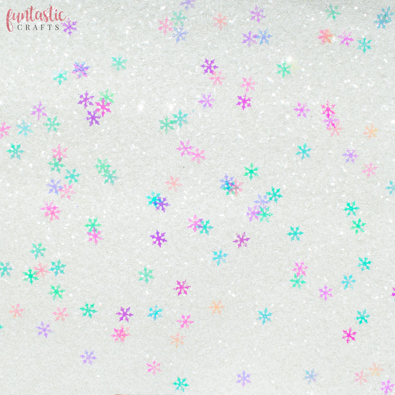 Let it Snow Chunky Glitter Fabric
