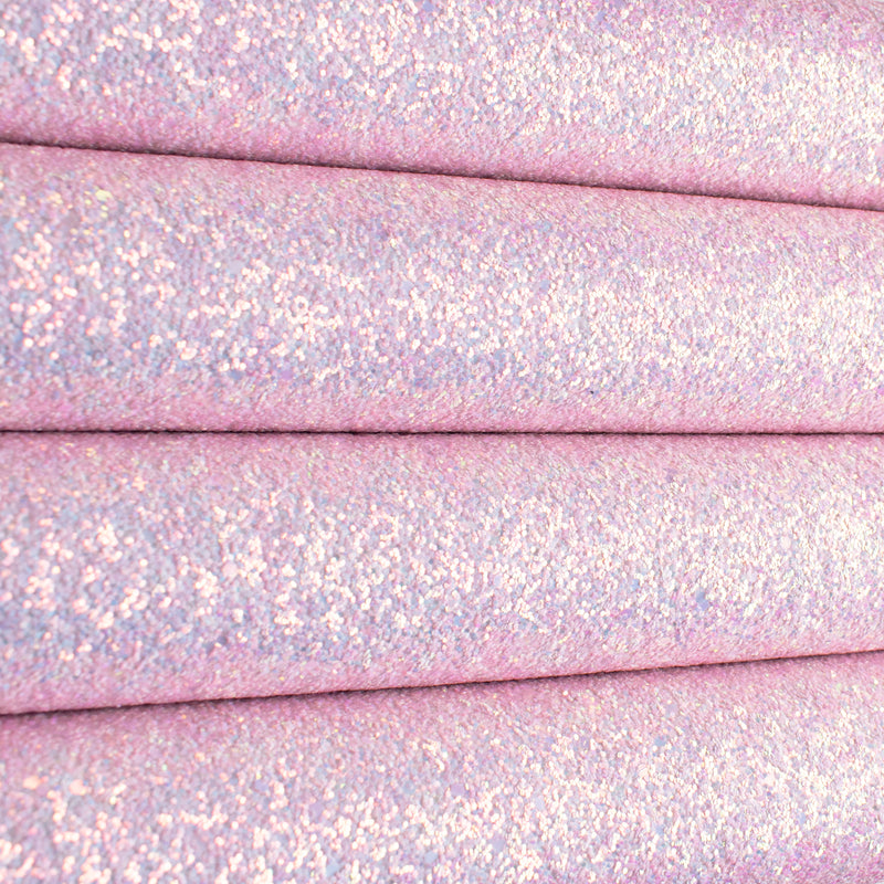 Baby Pink Iridescent Pastel Chunky Glitter Fabric